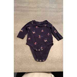 Gap navy blue long sleeve onesie 6-12M